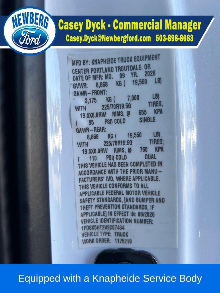 2027 Ford Super Duty F-550 DRW XL 4WD SuperCab 168" WB 60" CA