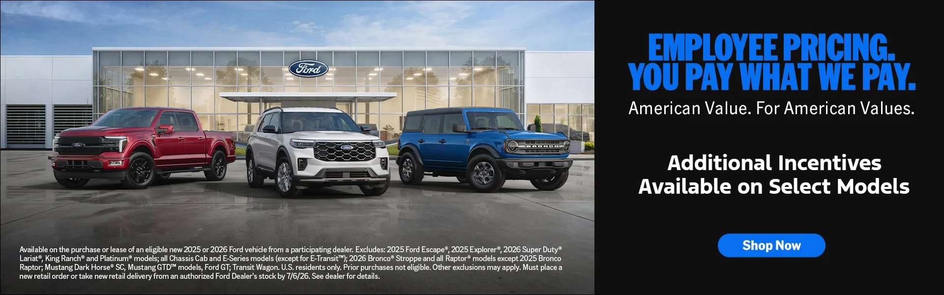 Employee Pricing. You Pay What We Pay. Newberg Ford.